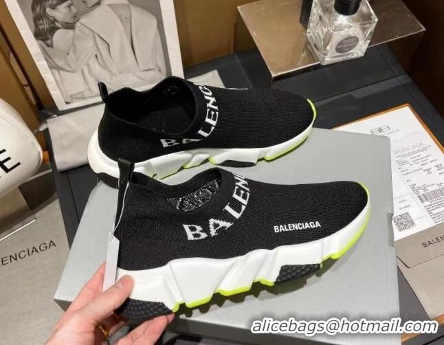 Top Grade Balenciaga Speed Knit Sock Boot Sneaker Black/Yellow 05304