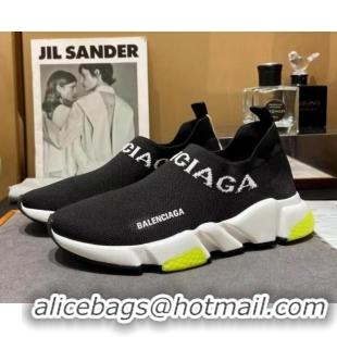 Popular Style Balenciaga Speed Knit Sock Boot Sneaker Black/Yellow 05307