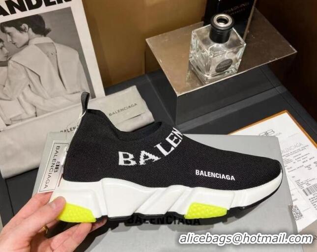 Popular Style Balenciaga Speed Knit Sock Boot Sneaker Black/Yellow 05307