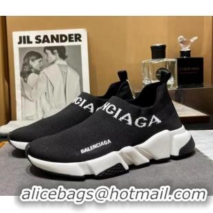 New Style Balenciaga Speed Knit Sock Boot Sneaker  Black/White 05309