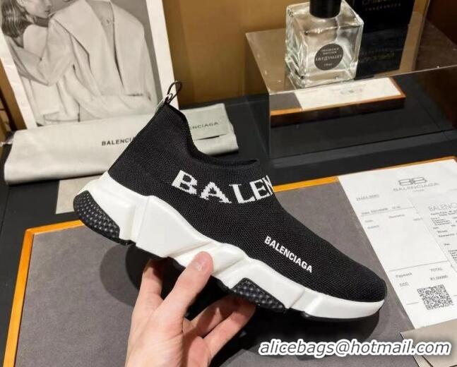 New Style Balenciaga Speed Knit Sock Boot Sneaker  Black/White 05309