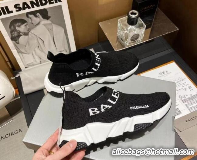 New Style Balenciaga Speed Knit Sock Boot Sneaker  Black/White 05309