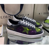 Top Quality Golden Goose Stardan Mesh Sneakers Black/Green/Purple 027070