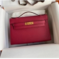 Discount Hermes Original Epsom Leather KEL2278 purplish&gold-Tone Metal