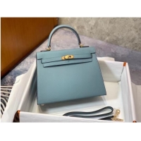 Spot Bulk Hermes Original Epsom Leather KEL2578 skyblue