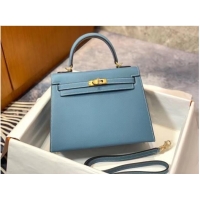 Top Quality Hermes Original Epsom Leather KEL2578 blue