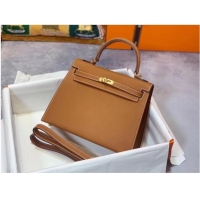 New Product Hermes Original Epsom Leather KEL2578 brown