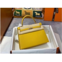 New Fashion Hermes Original Epsom Leather KEL2578 lemon