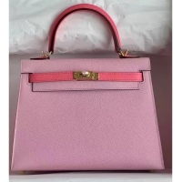 New Stylish  Hermes Original Epsom Leather KEL2578 pink&rose