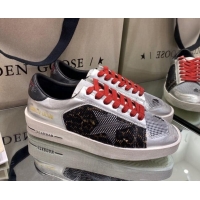 Good Product Golden Goose Stardan Sneakers in Black Mesh and Silver Leather 1027076