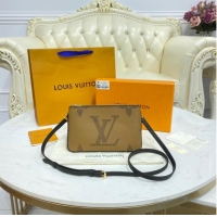 Buy Classic Louis vuitton Canvas DOUBLE ZIP POCHETTE M80084 brown