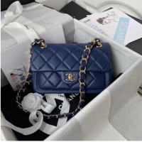 Fashion Wholesale Chanel leather Shoulder Bag AS2798 blue