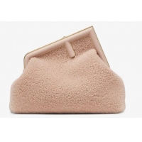 Pretty Style FENDI FIRST MEDIUM sheepskin bag 8BP127AH pink