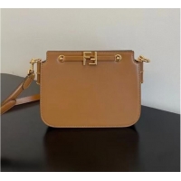 Famous Brand FENDI TOUCH leather bag 8BT349AHK2 brown