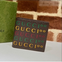 Buy Fashionable Gucci 100 Wallet ‎676238 Brown Leather 2021