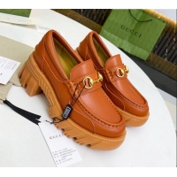  Top Quality Gucci Calfskin Loafer with Horsebit 656869 Brown