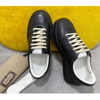 Best Quality Gucci Chunky B GG Embossed Leather Sneaker 092512 Black