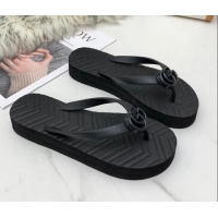 High Quality Gucci Platform Thong Slide Sandals 092524 All Black