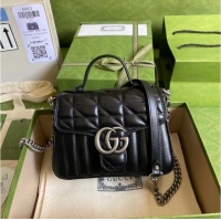 Market Sells Gucci GG Marmont mini top handle bag 583571 black