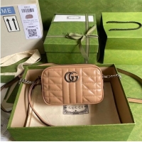 Good Product Gucci GG Marmont mini shoulder bag 634936 Rose beige