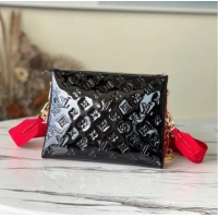 Inexpensive Louis Vuitton Monogram Vernis COUSSIN PM M57793 black