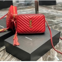 Promotional Yves Saint Laurent LOU CAMERA BAG IN QUILTED LEATHER 81000 ROUGE OPYUM