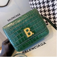 Shop Duplicate BurBerry Leather Shoulder Bag 80195 green