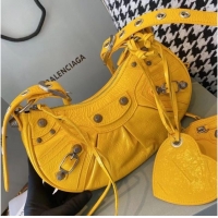 Promotional Balenciaga WOMENS LE CAGOLE MEDIUM SHOULDER BAG IN YELLOW 27541