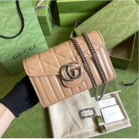 Low Price Gucci GG Marmont matelasse mini bag 474575 Rose beige