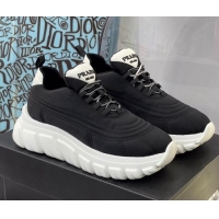 Affordable Price Prada Rush Gabardine Re-Nylon Sneakers Black/White 092731