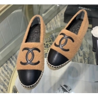 Popular Style Chanel Shearling Espadrilles 092390 Beige