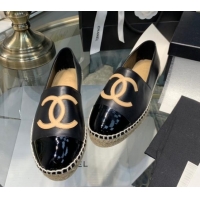 Unique Style Chanel Lambskin Espadrilles G33553 Black