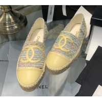 Durable Chanel Tweed Espadrilles G33553 Yellow