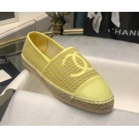 Super Quality Chanel Lambskin Espadrilles 092395 Light Yellow