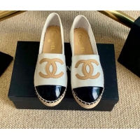 Pretty Style Chanel Lambskin Espadrilles G33553 White