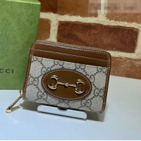 Market Sells Gucci Horsebit 1955 Card Case Wallet 658549 Brown 2021