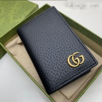 Discount Gucci Pig-Textured Leather Wallet 547075 Black 2021