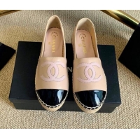 Good Quality Chanel Lambskin Espadrilles G33553 Light Pink