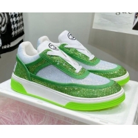 Discount Chanel Crystal Sneakers 092715 Grass Green