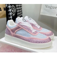 Good Quality Chanel Crystal Sneakers 092718 Light Pink