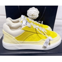 New Style Chanel Suede Sneakers 111701 Yellow