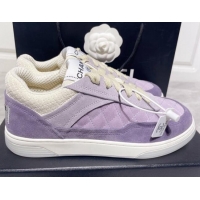 Best Design Chanel Suede Sneakers 111701 Purple