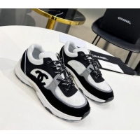 Unique Discount Chanel Suede & Mesh Sneakers G38299 White/Black