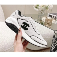 Best Grade Chanel Shearling Sneakers 112269 White