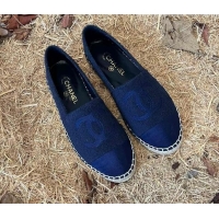 Grade Design Chanel Fabric Espadrilles G29762 Navy Blue