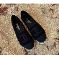 Good Quality Chanel Fabric Espadrilles G29762 Black