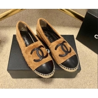 Fashion Chanel Shearling Espadrilles Brown 1122109