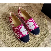 Low Price Chanel Print Espadrilles Red 112301