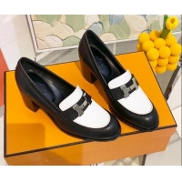 Affordable Price Hermes Dauphine Goatskin High Heel Pumps 8.5cm 091807 White/Black