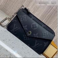 Inexpensive Louis Vuitton Monogram Canvas Card Holder Recto Verso Wallet M69431 Black 2020